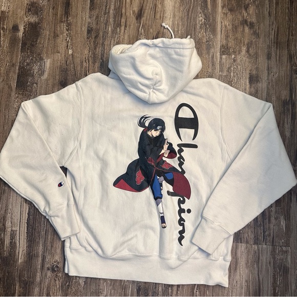 Naruto x Champion white pullover hoodie reverse weave anime men’s medium‎ - Picture 5 of 9